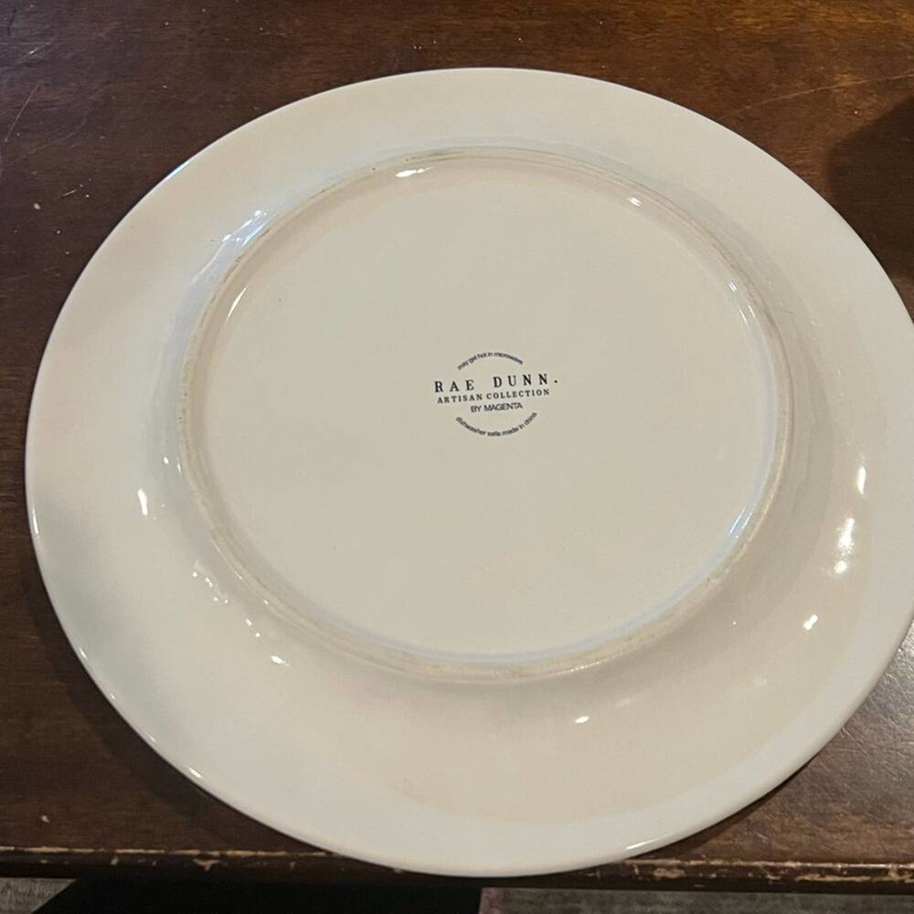 Rae Dunn CHOW dinner plate dimply.  Replacement (1).  2018 Typewriter - Picture 2 of 2